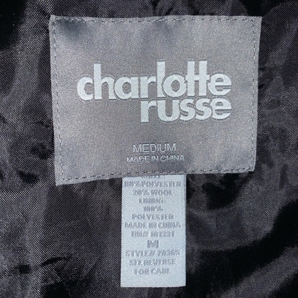 Charlotte Russe royal blue pea coat jacket size M - Picture 4 of 5